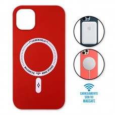 Capa iPhone 12 Pro Max - Padrão Magsafe Vermelha